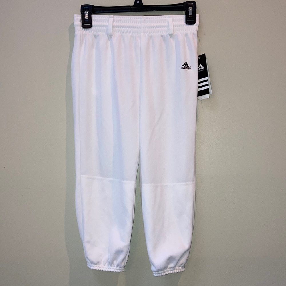 White Adidas Baseball pants (kids)